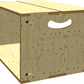 6u, 375mm Body, Hinged Top Panel, Adjustable R/S