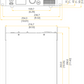 Technical drawing of a piece of electronic equipment with dimensions labeled