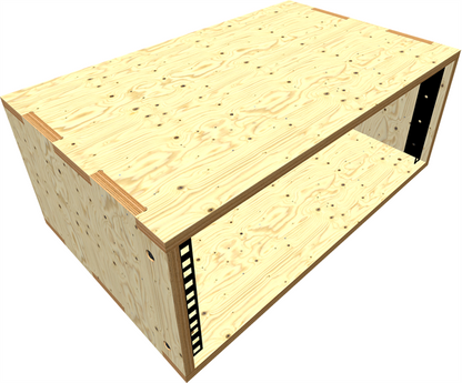 Wooden rack sleeve on white background