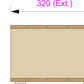 Diagram of a rack sleeve with dimensions labeled