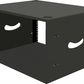3D View of black rack sleeve on white background
