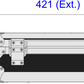 Measurement diagram of a rectangular case with dimensions labeled