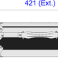 Measurement diagram of a rectangular case with dimensions labeled
