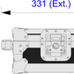 Technical drawing of a electronic case with dimensions labeled