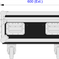Diagram of a rectangular case with dimensions labeled on a white background