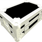 Black flight case with black interior on a white background