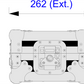 Technical drawing of a tool case with dimensions labeled