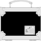 Outline of a protective case on a white background