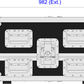Measurement chart of a large rectangular case with dimensions labeled
