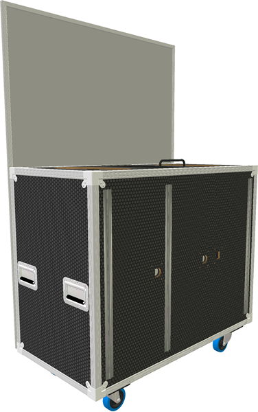 Recycling Station Flight Case (3x 87 Litre Bins)