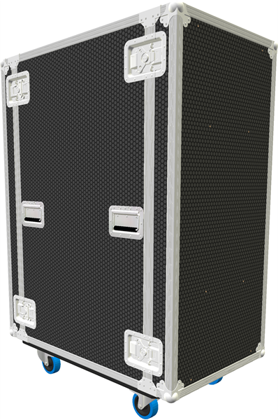 24U Shock Mounted Rack - 750mm Rack Pitch, Table Legs in Door