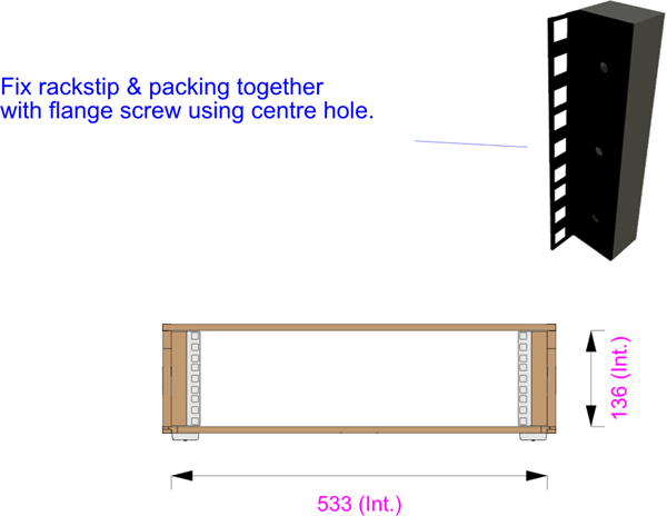 3 Unit Qpack Rack Sleeve, 456mm Rack Pitch, Adjustable Rackstrip – 5 ...