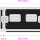 7 Unit Rack, 550mm Body - 511mm Rack Pitch