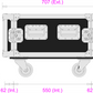 6 Unit Rack, 550mm Body - 511mm Rack Pitch