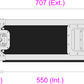 4 Unit Rack, 550mm Body - 511mm Rack Pitch
