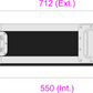3 Unit Rack, 550mm Body - 511mm Rack Pitch