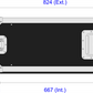 6 Unit Rack - 513mm Rack Pitch