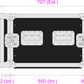 8 Unit Rack, 550mm Body - 511mm Rack Pitch