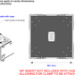 Technical diagram of a case with dimensions and specifications on a white background