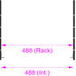 Diagram of a rack with dimensions labeled in millimeters