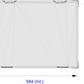 Measurement chart with dimensions labeled on a white background