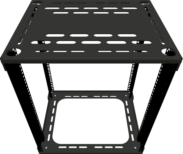 Touch Screen Rack Fly Rack 12 Unit 400mm Deep Lightweight Aluminium Fly Rack - 393mm Rack Pitch ...