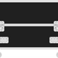 Black flight case with wheels on a white background