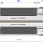 Technical drawing of a Panasonic TV model TH-50EQ2W inside a flight case with dimensions labeled.