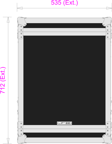 3 Unit Rack, 550mm Body - 511mm Rack Pitch – 5 Star Cases
