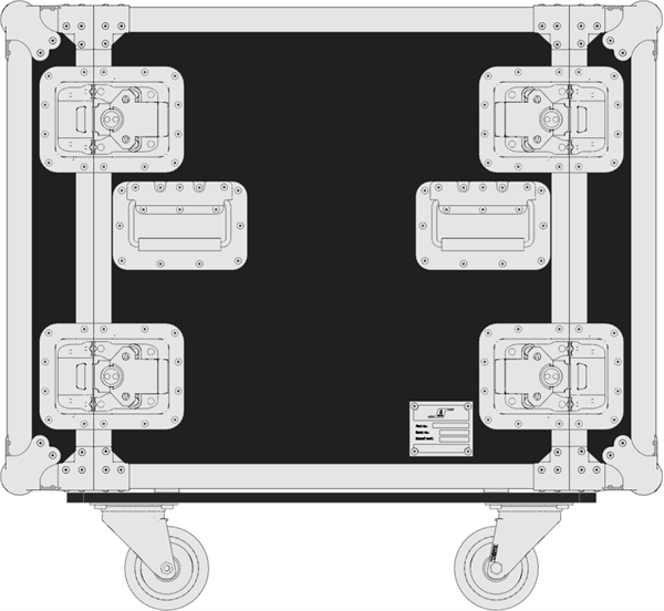 Intermed Rack N Roll Modular Rack d&b D 80 10 Unit Foam Suspended Rack - Front & Intermediate Rackstrip ...