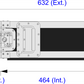 3 Unit Rack - 425mm Rack Pitch.