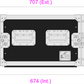 7 Unit Rack, 550mm Body - 511mm Rack Pitch