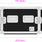 8 Unit Rack, 550mm Body - 511mm Rack Pitch
