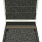 Open hard-shell protective case with black interior padding