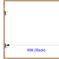 Diagram of a wooden frame with dimensions labeled