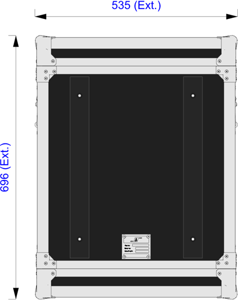 4 Unit Rack Example 4 Unit Rack - 500mm Rack Pitch – 5 Star Cases